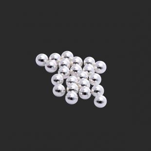  Silver-plated round beads